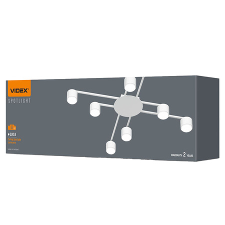 Kronleuchter Deckenleuchte 8x GX53 LED Weiß Modern Videx