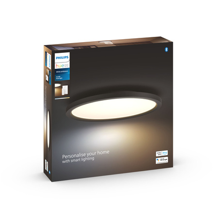 LED-Anbaupanel Aurelle Schwarz 21W CCT PHILIPS HUE Bluetooth + Dimmerschalter