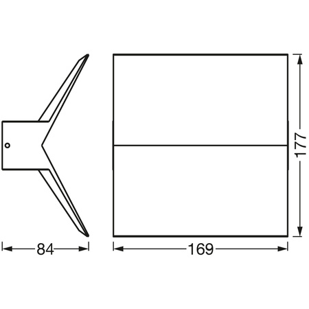Wandleuchte Fassadenwandleuchte 9,5W 580lm 3000K Endura STYLE BAT WALL LEDVANCE
