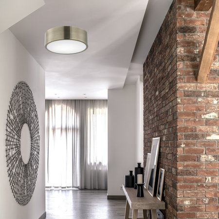 Plafond LED-Deckenleuchte DANTE E27 Kupfer Weiß Metall LD.PD-6.14 Lamkur