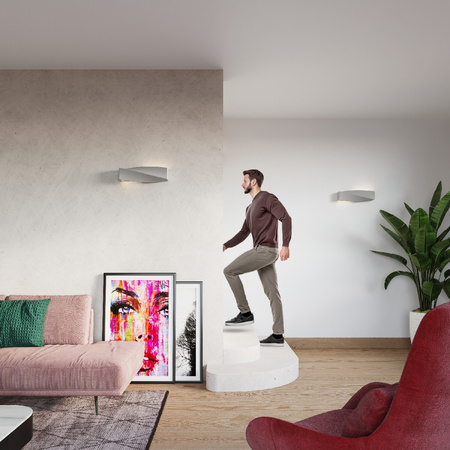 LED SIGMA E27 Wandleuchte Keramik grau SOLLUX