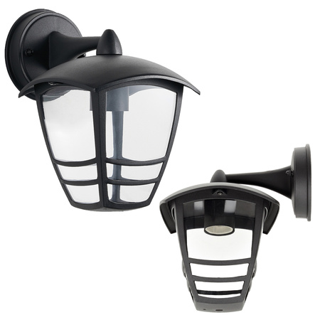 Außen E27 Außenwandleuchte IP54 Schwarz Tevio Kobi