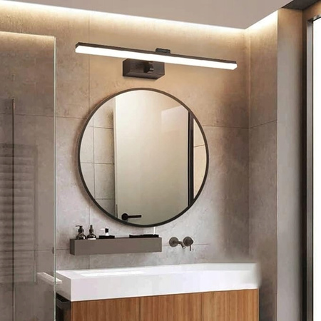 LED Wandleuchte über Spiegel 12W 600lm 4000K 116° Schwarz 50cm Lappa Masterled