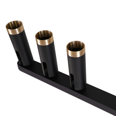 Wand- und Deckenstrahlerleuchte 5x GU10 Schwarzgold FADO Sanico Goldlux