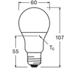 LED Lampen E27 A60 8W = 60W 806lm 6500K Kalt 200° LEDVANCE