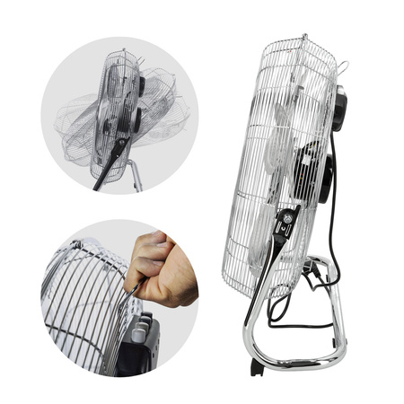 Bodenluftzirkulator FAN 60cm 100W Silber VIENTO KOBI