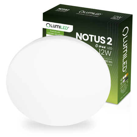 LED Plafond Deckenleuchte NOTUS 2 12W Rund 26 cm IP44 LUMILED