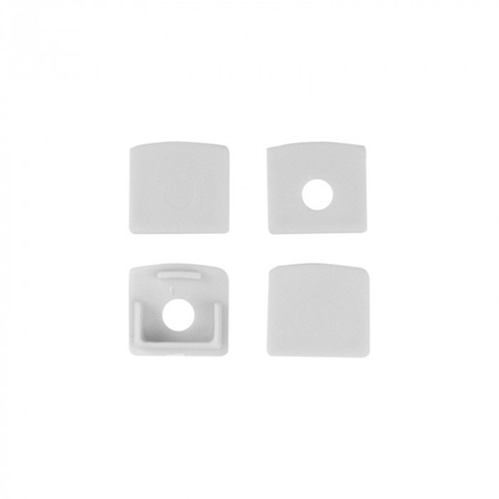 Aluminium LED-Profil für Gipskarton REGIPS flächenbündig weiß 2m mit mattierter Abdeckung für LED-Streifen + Kappen Ecolight GP Serie