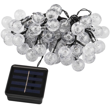 Solar Garten Girlande 50x LED Zierkugeln 9.27m 3000K Warm GALLA3 LUMILED