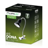 Schreibtischlampe Tisch Verstellbar DONA Schule Nachtlicht E27 Clip Schwarz LUMILED