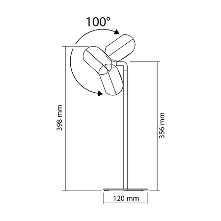 LED-Schreibtischlampe 3W 300lm 5500K Cold Black Dimmbar Videx