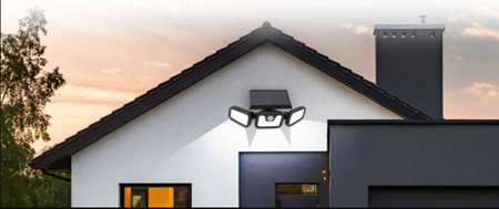 LED Solarstrahler 74x LED 15W 450lm Kaltbewegungssensor IP65