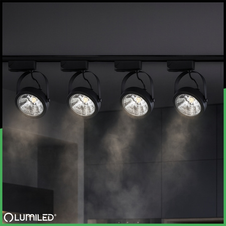 1m Stromschiene + 2x Schienenstrahler GU10 AR111 Schwarz VICTUS LUMILED