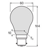 LED-Lampe A60 B22d 4W = 40W 470lm 4000lm Neutral 300° Retrofit Glühfaden CLASSIC Osram