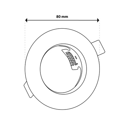 ARDALI runde, fest eingebaute Halogenleuchte Graphitblech MR16 GU10 LUMILED