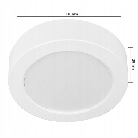 LED-Panel Deckenleuchte 6W 480lm 4000K neutralweiße Anbauleuchte Rund weiß Proma Masterled