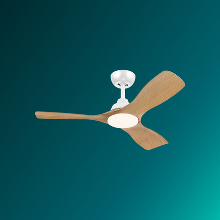 Deckenventilator 28W LED-Deckenleuchte 24W 2650lm 3000/4300/6500K CCT Braun Weiß + Pilot Olas Philips