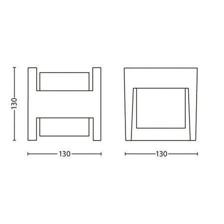 Garten LED Wandleuchte ARBOUR 3.8W 2700K Warm IP44 Up-Down Anthrazit PHILIPS