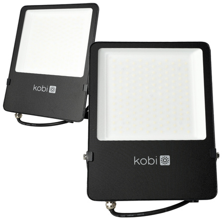 LED-Außenstrahler Garten 100W 13000lm 4000K Neutral 120° IP65 IK06 Schwarz Seul Kobi