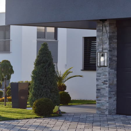 Hängende Gartenlampe für den Außenbereich Malmo E27 Graphit - GOLDLUX (Polux)