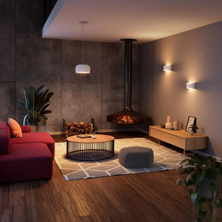 Dekorative Decke Pendelleuchte E27 Überhang Weiß Dekor Ledvance