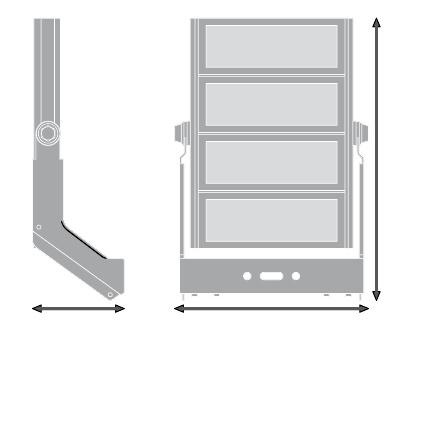 LED-Flutlicht im Freien dimmbare Lampe 1200W 161000lm 5700K IP66 Grau Flutlicht Ledvance