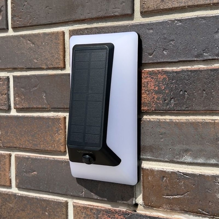 Flutlicht Solarlampe mit Sensor 500lm 5000K Neutral 120° 3.2V IP54 IK07 Aufputz Weiß VIDEX