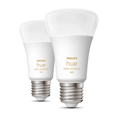 2PAK LED-Glühbirne E27 A60 6W CCT PHILIPS HUE White & Ambiance Bluetooth Zigbee