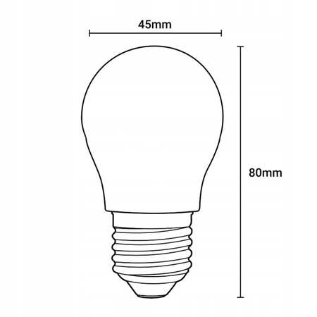 LED Lampen E27, Glühbirne P45 7W = 60W 770lm 360° 3000K warm Milch Glühfaden LUMILED