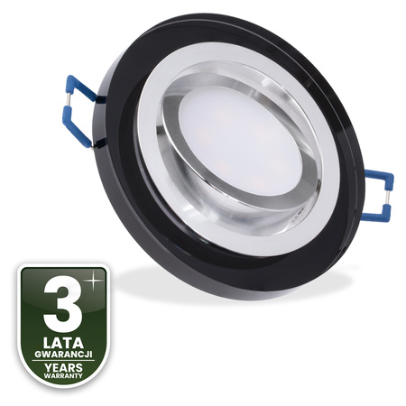 Glas-Einbaustrahler GU10, MR16 Einbauspot HALOGEN Runde beweglich Schwarz ARIAN LUMILED