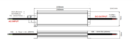 LED-Netzteil ADWS-300-12 ADLER 12V 300W 25A HERMETIC
