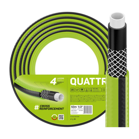 Gartenwasserschlauch 4 Lagen mit Geflecht 1/2" 50m QUATTRO CELLFAST Strong
