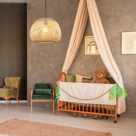 Hängelampe E27 Beige BAMBUS NATURAL Sanico Goldlux