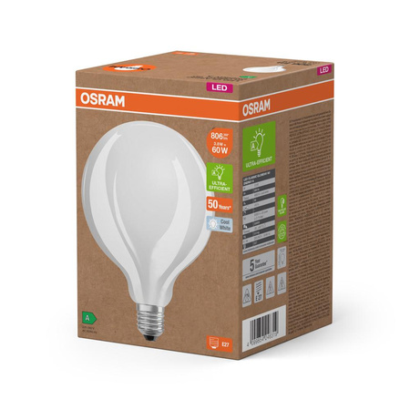 LED-Glühbirne G95 Sphere E27 3.8W = 60W 806lm 4000K Neutral 300° Filament CLASSIC ENERGY EFFICIENCY Osram