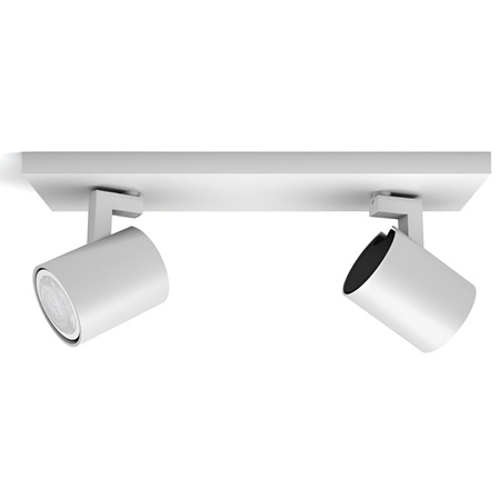 LED Spot Runner Weiß 2x 4.2W CCT PHILIPS HUE Bluetooth Zigbee Deckenleuchte + Dimmschalter