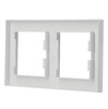 2-fach horizontaler Rahmen für Doppelsteckdose weiß ASFORA