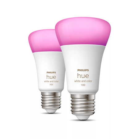 2PAK LED-Glühbirne E27 A60 9W CCT RGB PHILIPS HUE Weiß & COLOR Ambiente Bluetooth Zigbee