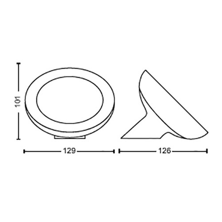 BLOOM LED-Schreibtischlampe Weiß EU/UK 6W CCT RGB PHILIPS HUE Bluetooth Zigbee