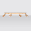 BERG Deckenleuchte 4xGU10 Reflektor Halogen Leuchte Beweglich 80cm Naturholz SOLLUX
