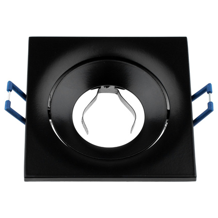 Halogen-Deckeneinbauleuchte quadratisch beweglich Schwarz GU10