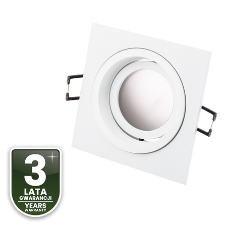 Einbaustrahler GU10, MR16 Einbauspot HALOGEN Quadrat beweglich Weiß CASSIO LUMILED