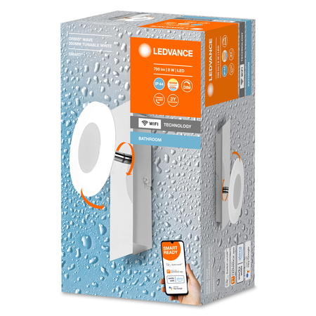 LED-Badleuchte ORBIS Wave 8W 700lm warm-kalt 20cm SMART+ WiFi LEDVANCE