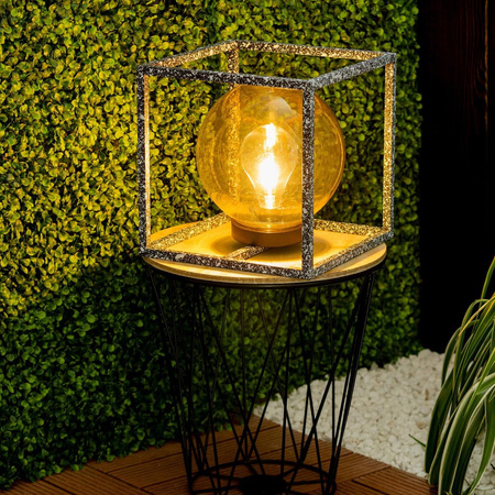 LED Solarlampe Outdoor Garten Standlaterne 3000K IP44 23cm Dämmerungssensor