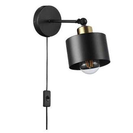 Wandlampe Spotlight Wandlampe E27 Moving Black Copper Elza Masterled