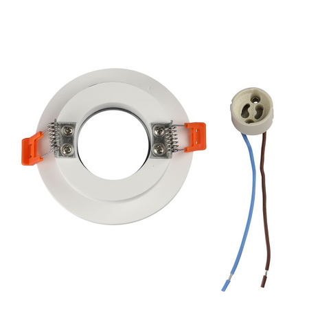 Deckeneinbauleuchte GU10 mit Öse rund Weiß/Chrom VT-862 V-TAC – 5 Jahre Garantie