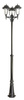Outdoor-Gartenlampenmast LATERNE E27 Prince OGMWN 3 O 195-295cm schwarz Su-Ma