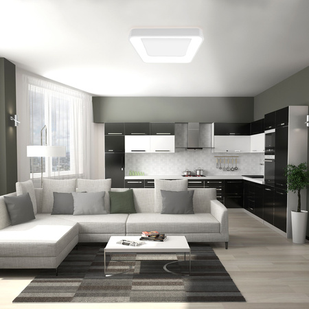 Plafond LED-Deckenleuchte Aufbauleuchte 72W 7500lm 2700-6000K CCT Weiß Dimmbar + EDGE Fernbedienung Videx