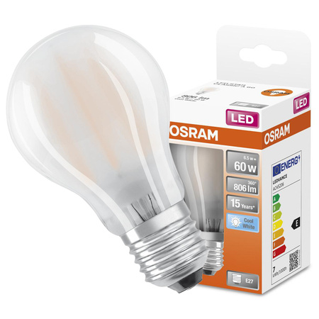 E27 A60 LED Lampen 7W = 60W 806lm 4000K Neutral 300° OSRAM STAR Filament