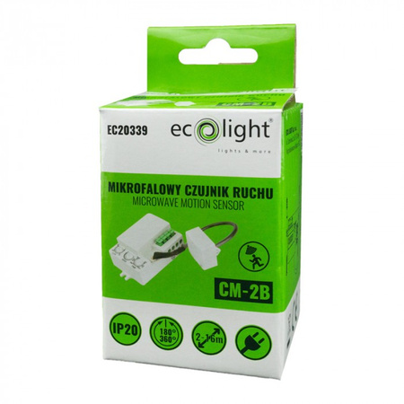 Mikrowellen-Bewegungs- und Dämmerungssensor mit Sonde Weiß 15m 360° CM Ecolight