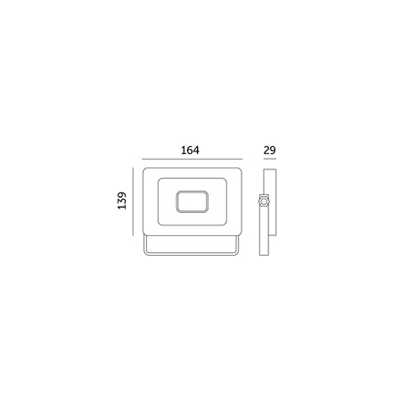 LED-Flutlicht Halogen 30W 2505lm 6500K IP65 Schwarz Lampe LED2B MH RED Kobi